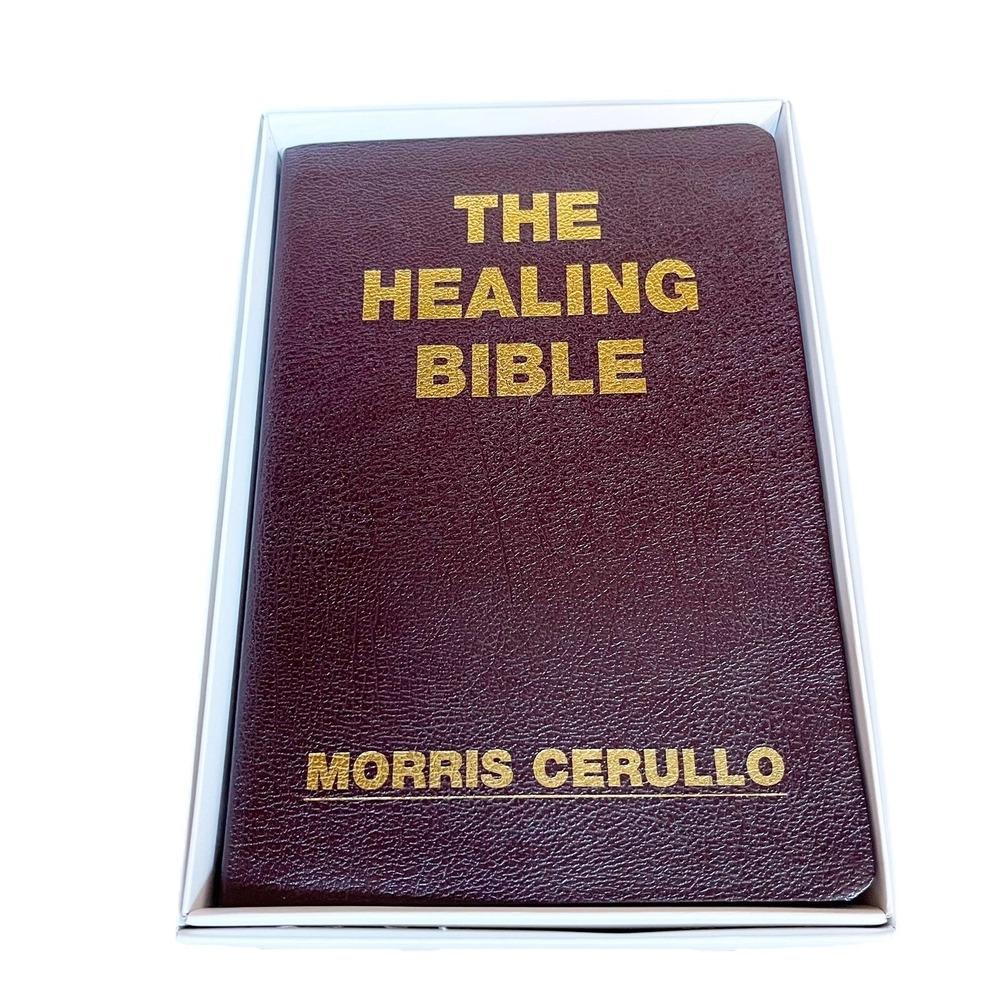 NEW The Healing Bible by Morris Cerullo 2009 Leather Gold Pages w/ Bonus Book